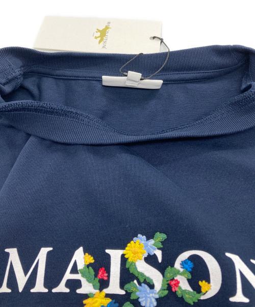 maison kitsune（メゾンキツネ）maison kitsune (メゾンキツネ) フラワーズ オーバーサイズ Tシャツ ネイビー サイズ:Lの古着・服飾アイテム