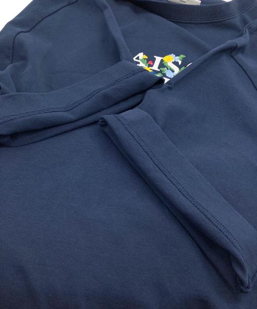 maison kitsune（メゾンキツネ）maison kitsune (メゾンキツネ) フラワーズ オーバーサイズ Tシャツ ネイビー サイズ:Lの古着・服飾アイテム