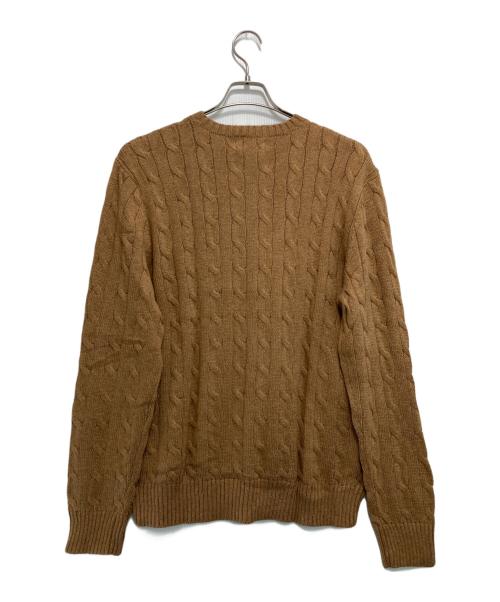 POLO RALPH LAUREN（ポロ・ラルフローレン）POLO RALPH LAUREN (ポロ・ラルフローレン) ケーブルニット ブラウン サイズ:L 未使用品の古着・服飾アイテム