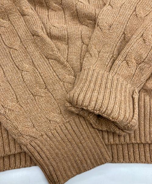 POLO RALPH LAUREN（ポロ・ラルフローレン）POLO RALPH LAUREN (ポロ・ラルフローレン) ケーブルニット ブラウン サイズ:L 未使用品の古着・服飾アイテム