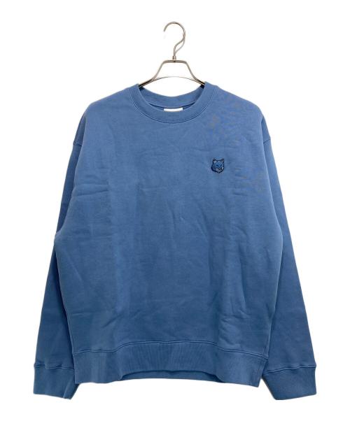 maison kitsune（メゾンキツネ）maison kitsune (メゾンキツネ) BOLD FOX HEAD PATCH COMFORT SWEATSHIRT スカイブルー サイズ:XL 未使用品の古着・服飾アイテム