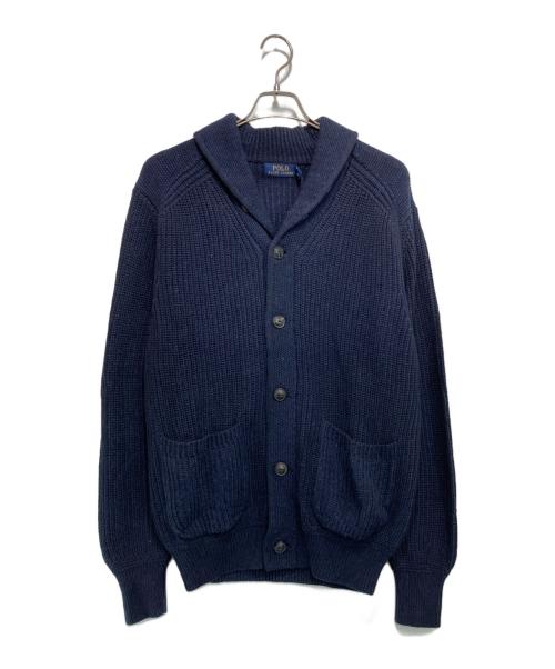 POLO RALPH LAUREN（ポロ・ラルフローレン）POLO RALPH LAUREN (ポロ・ラルフローレン) ショールカラーカーディガン ネイビー サイズ:L 未使用品の古着・服飾アイテム
