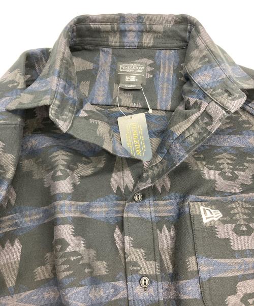 New Era（ニューエラ）New Era (ニューエラ) PENDLETON (ペンドルトン) オルテガ柄長袖シャツ ブラック サイズ:XLの古着・服飾アイテム