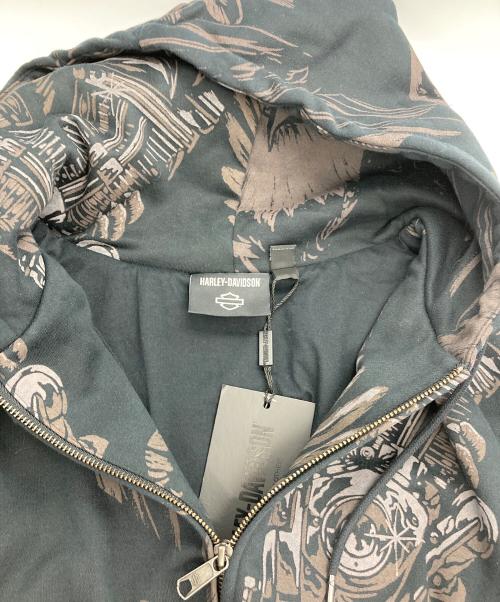 HARLEY-DAVIDSON（ハーレーダビッドソン）HARLEY-DAVIDSON (ハーレーダビッドソン) ジップパーカー ブラック サイズ:XLの古着・服飾アイテム
