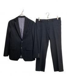 JOSEPH ABBOUD（ジョセフアブード）の古着「ツイーディージャージセットアップスーツ」｜ネイビー