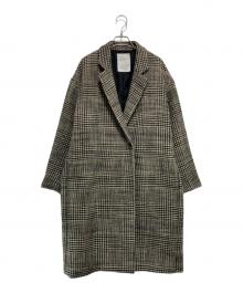 Lisiere L'Appartement（リジェール アパルトモン）の古着「チェックダブルコート」｜ベージュ