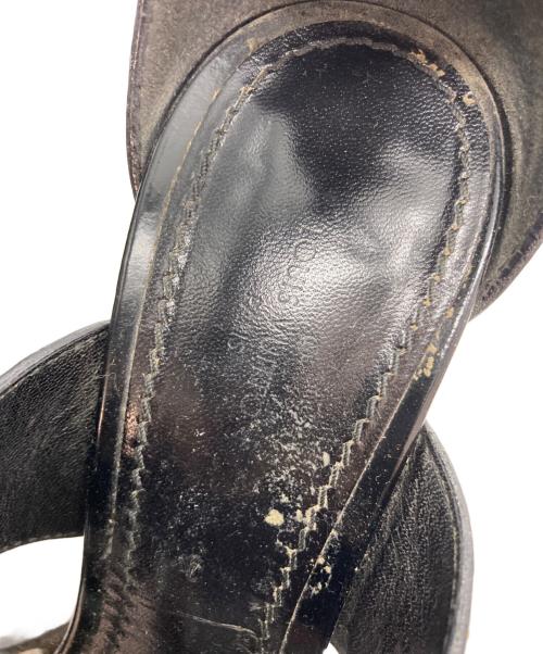 LOUIS VUITTON（ルイ ヴィトン）LOUIS VUITTON (ルイ ヴィトン) スタートレイルラインスタッズヒールサンダル ブラウン サイズ:38の古着・服飾アイテム