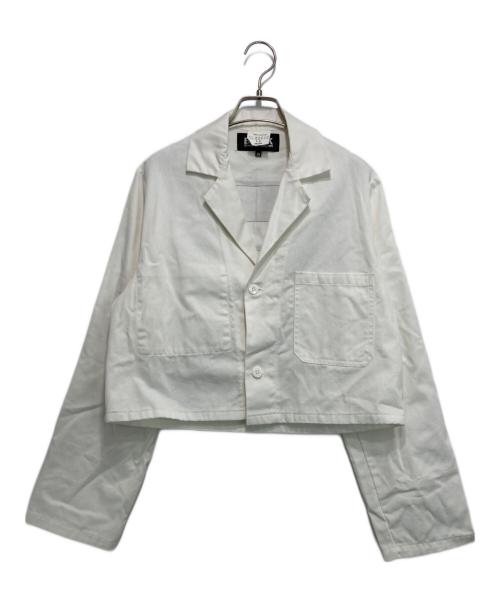 BLACK COMME des GARCONS（ブラックコムデギャルソン）BLACK COMME des GARCONS (ブラックコムデギャルソン) エンジニアジャケット ホワイト サイズ:XSの古着・服飾アイテム