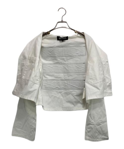 BLACK COMME des GARCONS（ブラックコムデギャルソン）BLACK COMME des GARCONS (ブラックコムデギャルソン) エンジニアジャケット ホワイト サイズ:XSの古着・服飾アイテム