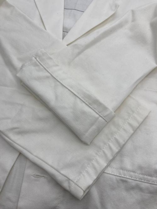 BLACK COMME des GARCONS（ブラックコムデギャルソン）BLACK COMME des GARCONS (ブラックコムデギャルソン) エンジニアジャケット ホワイト サイズ:XSの古着・服飾アイテム