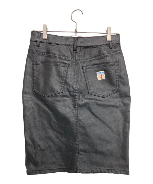 ok.soon（オクスン）ok.soon (オクスン) PICCADILLY (ピカデリー) コーティングデニムミドルスカート ブラック サイズ:1の古着・服飾アイテム