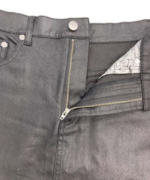 ok.soon（オクスン）ok.soon (オクスン) PICCADILLY (ピカデリー) コーティングデニムミドルスカート ブラック サイズ:1の古着・服飾アイテム