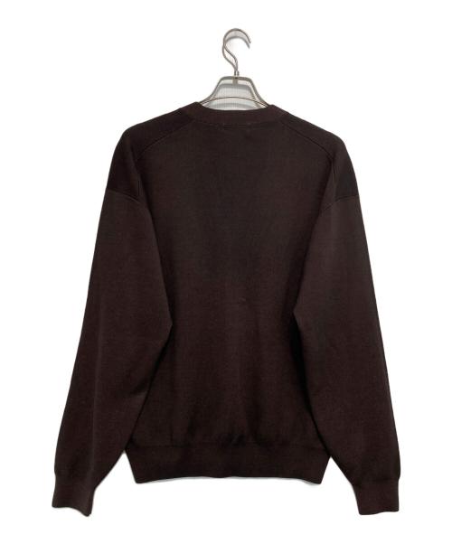 OW NESS（オゥネス）OW NESS (オゥネス) SNOW WASH スムース Vネック カーディガン ブラウン サイズ:Sの古着・服飾アイテム