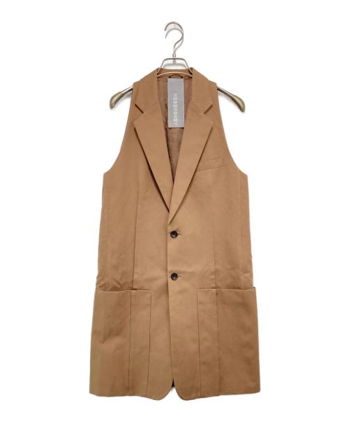 MIOSMOKEY（ミオズモーキー）MIOSMOKEY (ミオズモーキー) ロングジレ/ベスト ブラウン サイズ: 38の古着・服飾アイテム