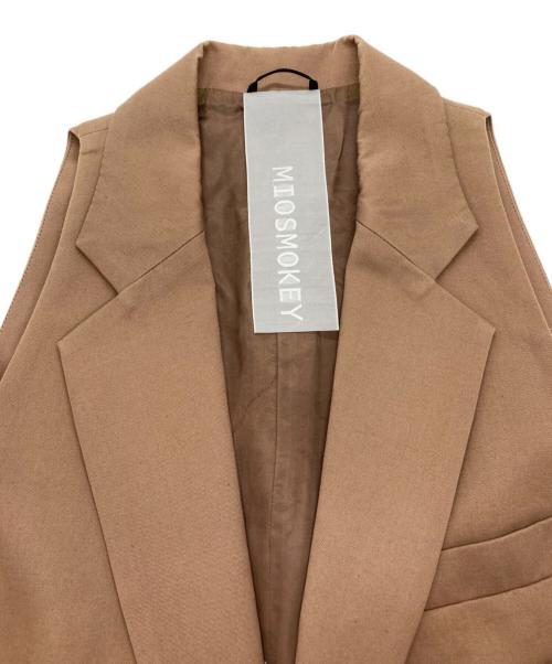 MIOSMOKEY（ミオズモーキー）MIOSMOKEY (ミオズモーキー) ロングジレ/ベスト ブラウン サイズ: 38の古着・服飾アイテム