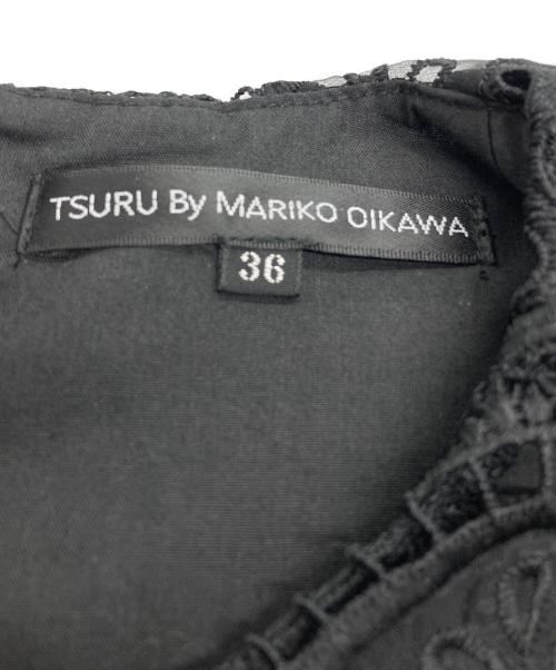 TSURU by MARIKO OIKAWA（ツルバイマリコオイカワ）TSURU by MARIKO OIKAWA (ツルバイマリコオイカワ) Lupinus パフスリーブ レースブラウス ブラック サイズ:SIZE 36の古着・服飾アイテム