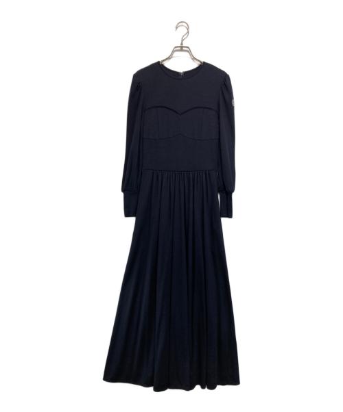 BORDERS at BALCONY（ボーダーズアットバルコニー）BORDERS AT BALCONY (ボーダーズアットバルコニー) WEEKEND BISHOP SLEEVE DR ネイビー サイズ:36の古着・服飾アイテム