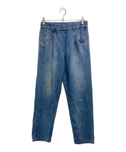BRUNELLO CUCINELLI（ブルネロクチネリ）BRUNELLO CUCINELLI (ブルネロクチネリ) ソフトデニムトラウザーパンツ インディゴ サイズ:38の古着・服飾アイテム