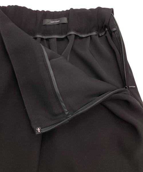 YOKO CHAN（ヨーコチャン）YOKO CHAN (ヨーコチャン) ハイウエストラップパンツ ブラック サイズ:38の古着・服飾アイテム