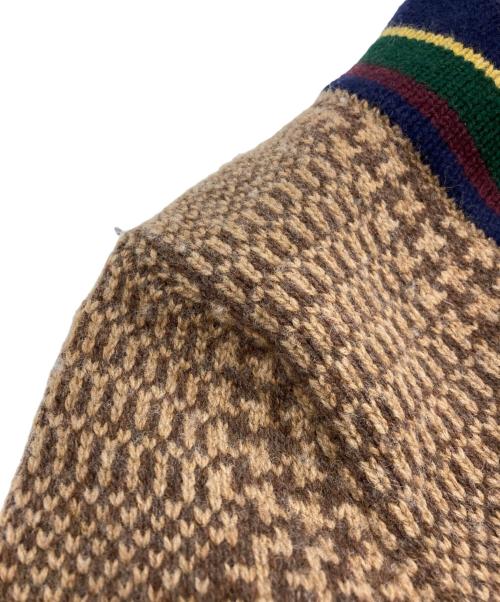 POLO RALPH LAUREN（ポロ・ラルフローレン）POLO RALPH LAUREN (ポロ・ラルフローレン) カレッジVネックニット ブラウン サイズ:XS（165/88A）の古着・服飾アイテム