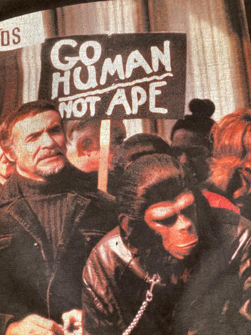 HUMAN MADE（ヒューマンメイド）HUMAN MADE (ヒューマンメイド) PLANET OF THE APES　ムービープリントTシャツ ブラック サイズ: Lの古着・服飾アイテム