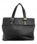 Burberry'sバーバリーズ）の古着「レザーハンドバッグ」｜ブラック