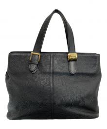 Burberry's（バーバリーズ）の古着「レザーハンドバッグ」｜ブラック