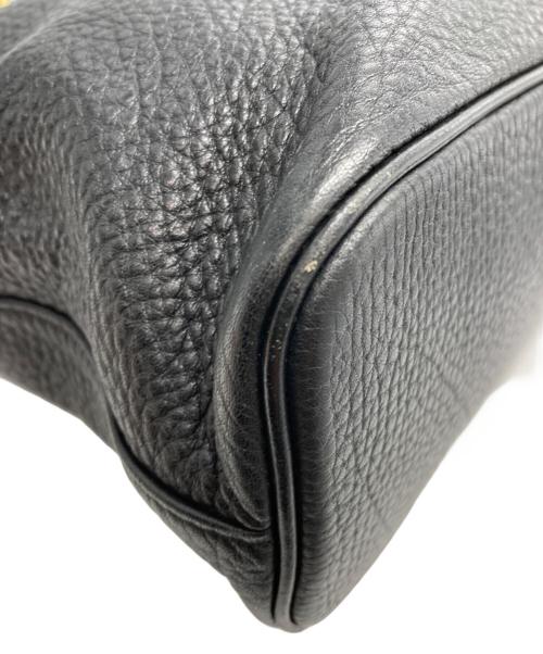 Burberry's（バーバリーズ）Burberry's (バーバリーズ) レザーハンドバッグ ブラックの古着・服飾アイテム