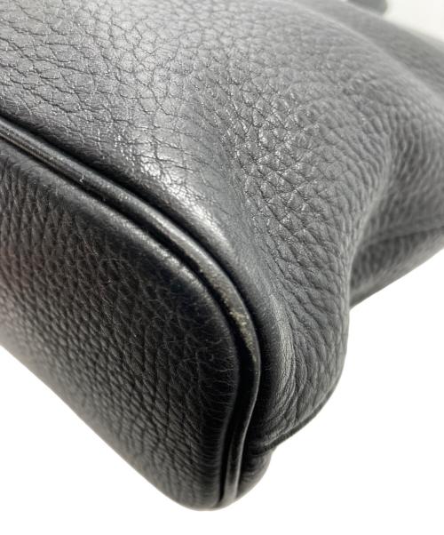 Burberry's（バーバリーズ）Burberry's (バーバリーズ) レザーハンドバッグ ブラックの古着・服飾アイテム