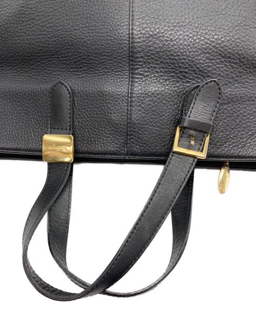 Burberry's（バーバリーズ）Burberry's (バーバリーズ) レザーハンドバッグ ブラックの古着・服飾アイテム