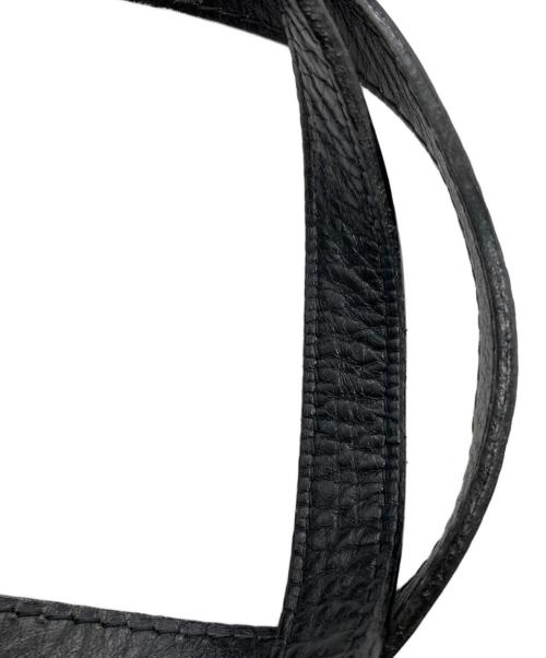 Burberry's（バーバリーズ）Burberry's (バーバリーズ) レザーハンドバッグ ブラックの古着・服飾アイテム