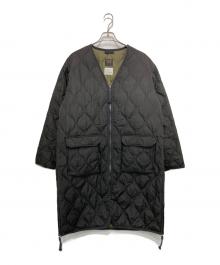TAION（タイオン）の古着「ＶNECK ZIP COAT」｜ブラック×カーキ