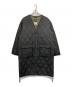 TAION（タイオン）の古着「ＶNECK ZIP COAT」｜ブラック×カーキ