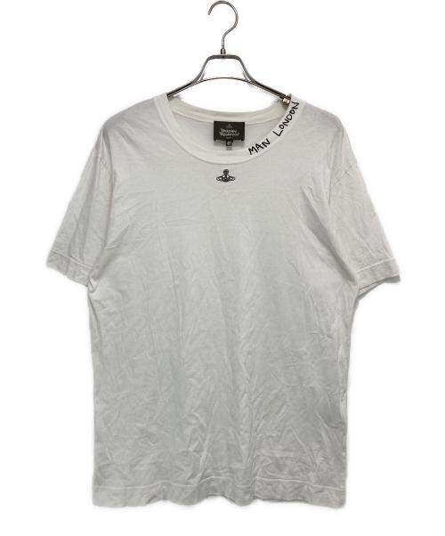 Vivienne Westwood man（ヴィヴィアン ウェストウッド マン）Vivienne Westwood man (ヴィヴィアン ウェストウッド マン) オーブ刺繍Tシャツ ホワイト サイズ:Lの古着・服飾アイテム