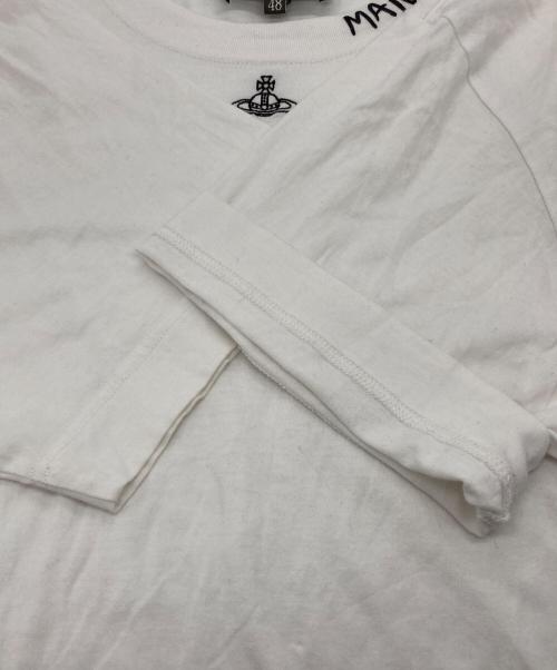 Vivienne Westwood man（ヴィヴィアン ウェストウッド マン）Vivienne Westwood man (ヴィヴィアン ウェストウッド マン) オーブ刺繍Tシャツ ホワイト サイズ:Lの古着・服飾アイテム