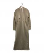 JUSGLITTYジャスグリッティー）の古着「ライトドロストパーカーワンピース」｜ベージュ