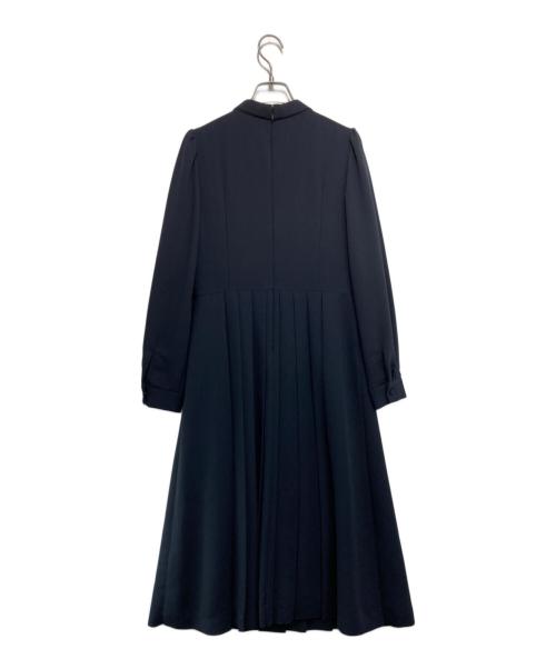 CELFORD（セルフォード）CELFORD (セルフォード) ボータイプリーツワンピース ネイビー サイズ:36の古着・服飾アイテム