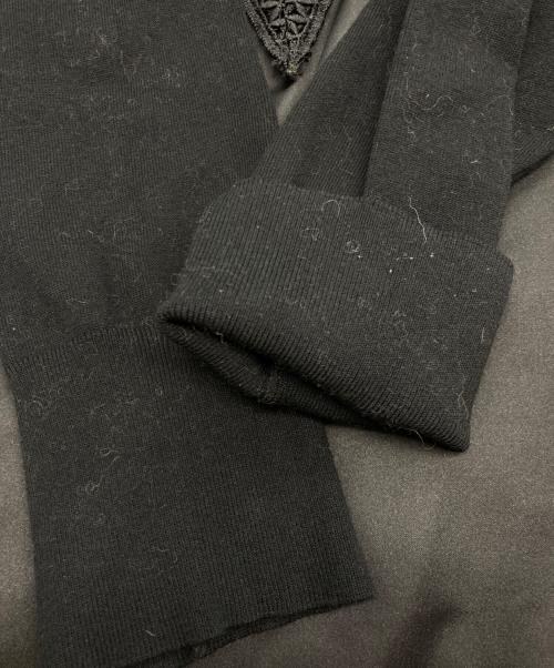 LE PHIL（ル フィル）LE PHIL (ル フィル) レースコンビブラウス ブラック サイズ:Fの古着・服飾アイテム