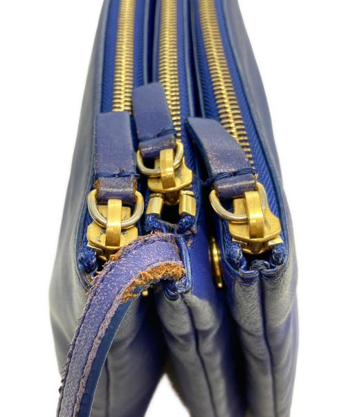 CELINE（セリーヌ）CELINE (セリーヌ) トリオショルダーバッグ ブルーの古着・服飾アイテム