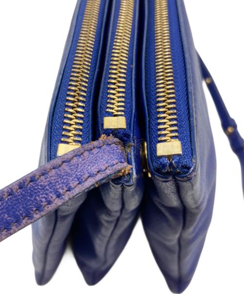 CELINE（セリーヌ）CELINE (セリーヌ) トリオショルダーバッグ ブルーの古着・服飾アイテム