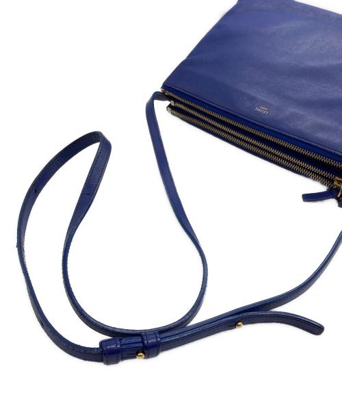 CELINE（セリーヌ）CELINE (セリーヌ) トリオショルダーバッグ ブルーの古着・服飾アイテム