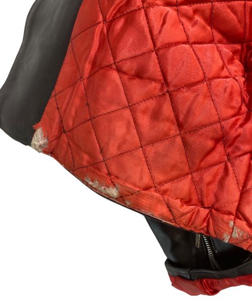 666 LEATHER WEAR（666レザーウェア）666 LEATHER WEAR (666レザーウェア) ダブルライダースジャケット ブラック サイズ:34の古着・服飾アイテム
