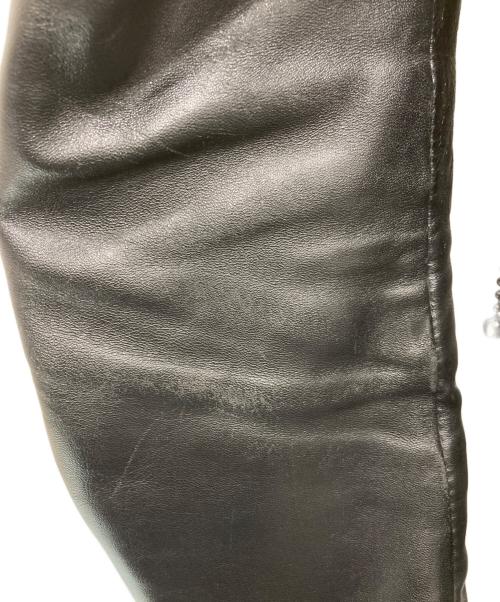 666 LEATHER WEAR（666レザーウェア）666 LEATHER WEAR (666レザーウェア) ダブルライダースジャケット ブラック サイズ:34の古着・服飾アイテム