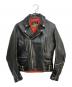 666 LEATHER WEAR（666レザーウェア）の古着「ダブルライダースジャケット」｜ブラック