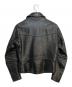 666 LEATHER WEAR (666レザーウェア) ダブルライダースジャケット ブラック サイズ:34：16000円