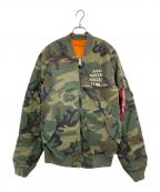 ALPHA×anti social social CLUBアルファ×アンチソーシャルソーシャルクラブ）の古着「MA-1ジャケット」｜カーキ