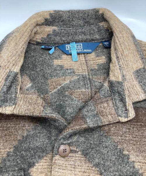 POLO RALPH LAUREN（ポロ・ラルフローレン）POLO RALPH LAUREN (ポロ・ラルフローレン) ネイティブ柄ウールジャケット ブラウン サイズ:Lの古着・服飾アイテム