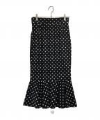 DOLCE & GABBANAドルチェ＆ガッバーナ）の古着「ドットシルクスカート」｜ブラック