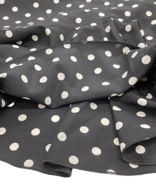 DOLCE & GABBANA（ドルチェ＆ガッバーナ）DOLCE & GABBANA (ドルチェ＆ガッバーナ) ドットシルクスカート ブラック サイズ:40の古着・服飾アイテム