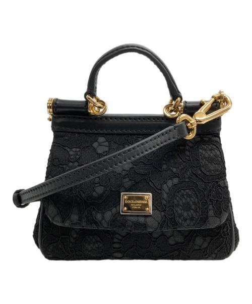 DOLCE & GABBANA（ドルチェ＆ガッバーナ）DOLCE & GABBANA (ドルチェ＆ガッバーナ) SICILYショルダーバッグ ブラックの古着・服飾アイテム